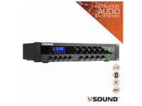 VSOUND Amplificador PA 220V 1200W 100V 6 Zonas BT/USB/SD/FM VSOUND Amplificador PA 220V 1200W 100V 6 Zonas BT/USB/SD/FM